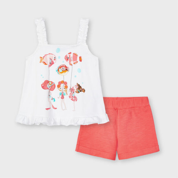 Set maieu si pantalon scurt fetita