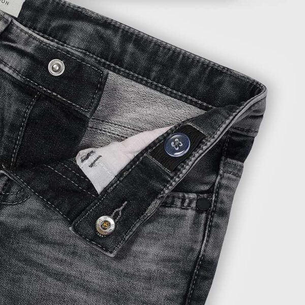 Pantaloni lungi soft denim ECOFRIENDS slim fit baiat - imagine 3