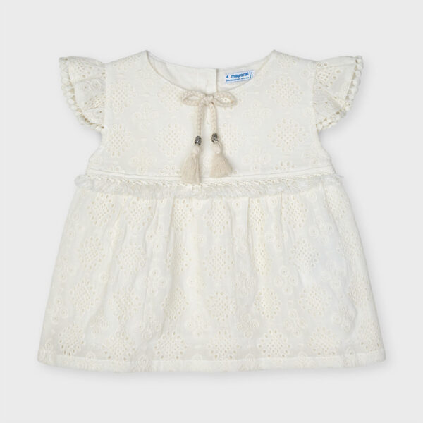 Bluza sifon brodata fetita