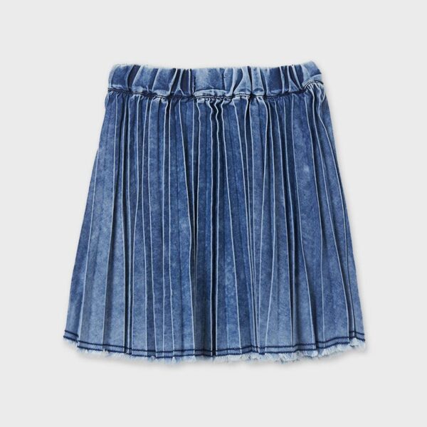 Fusta denim plisata fata - imagine 2