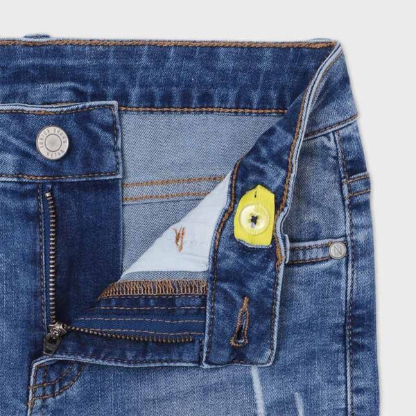 Pantaloni denim straight fit rupti baiat - imagine 3