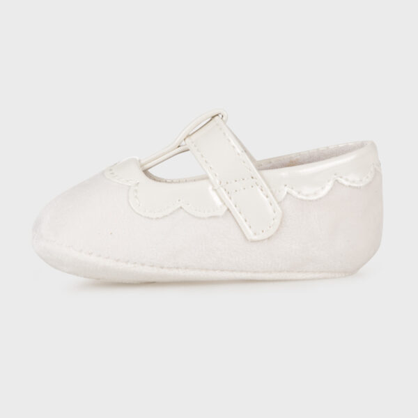 Pantofi catifea si lac new born fata - imagine 2