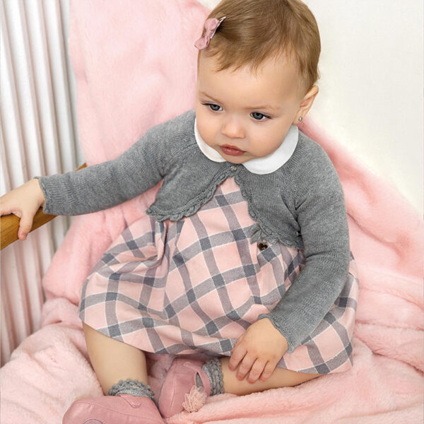 Rochie carouri si guler new born fata - imagine 2