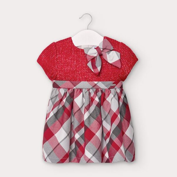 Rochie combinata cu tricot bebe fetita