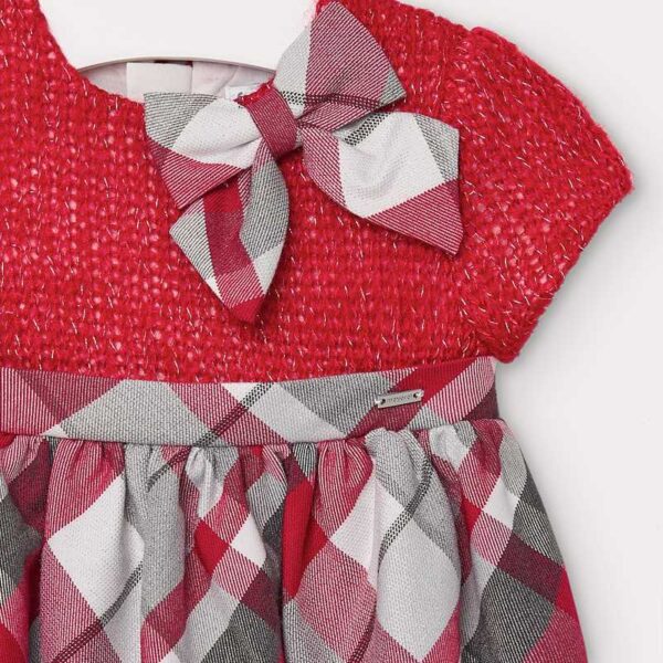 Rochie combinata cu tricot bebe fetita - imagine 3