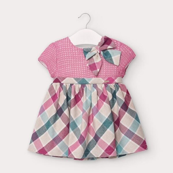 Rochie combinata cu tricot bebe fetita