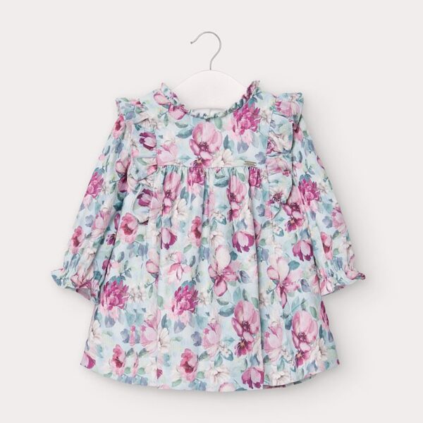Rochie raiat imprimeu bebe fetita - imagine 2