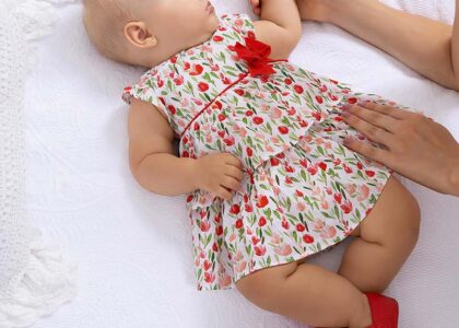 Rochie imprimeu new born fata