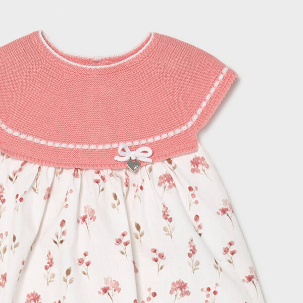 Rochie combinata tricot new born fata - imagine 3