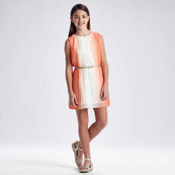 Rochie pliuri bicolore fata
