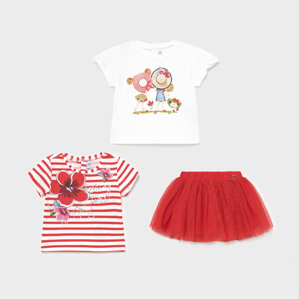Set fusta 3 piese bebe fetita - imagine 2