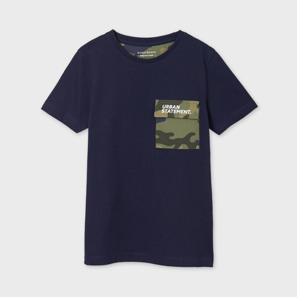 Tricou maneca scurta buzunar combinat baiat - imagine 2