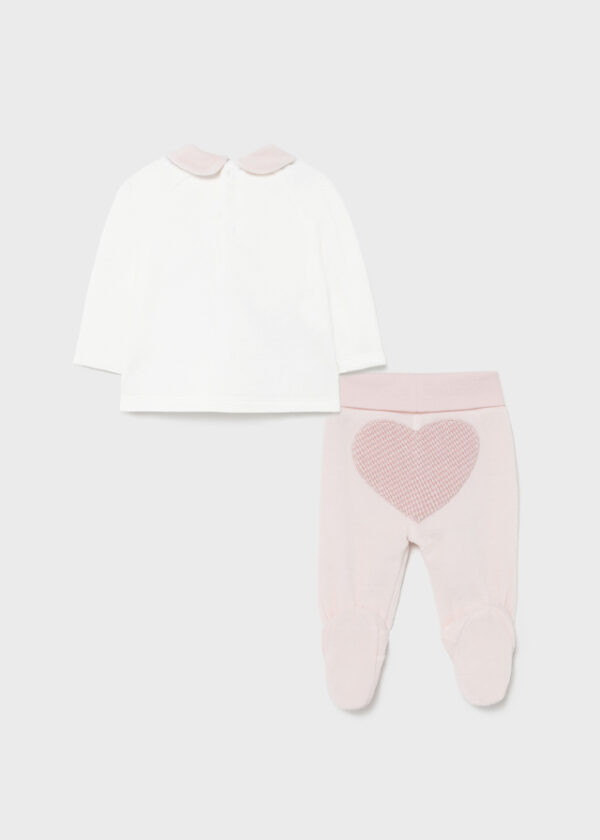 Set pantaloni cu botosei nou-nascut fata - imagine 2