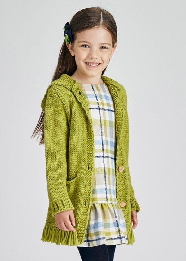Jacheta tricot franjuri fata