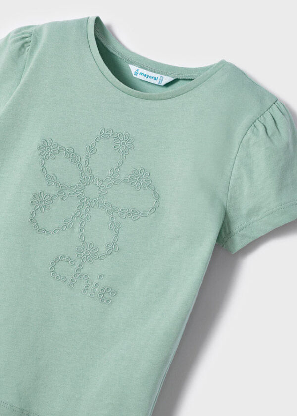 Tricou maneca scurta brodat fetita - imagine 4