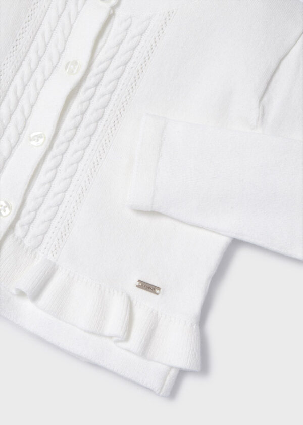 Cardigan tricot ochiuri ECOFRIENDS fetita - imagine 3