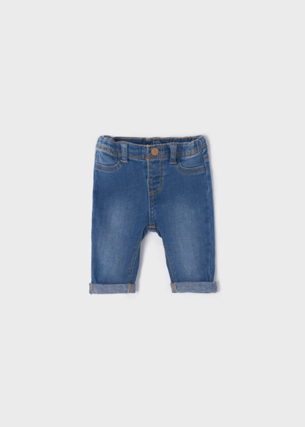 Pantaloni lungi denim basic nou-nascut baiat