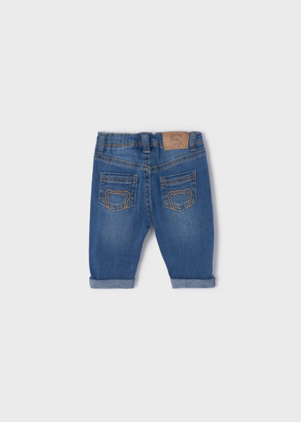 Pantaloni lungi denim basic nou-nascut baiat - imagine 2