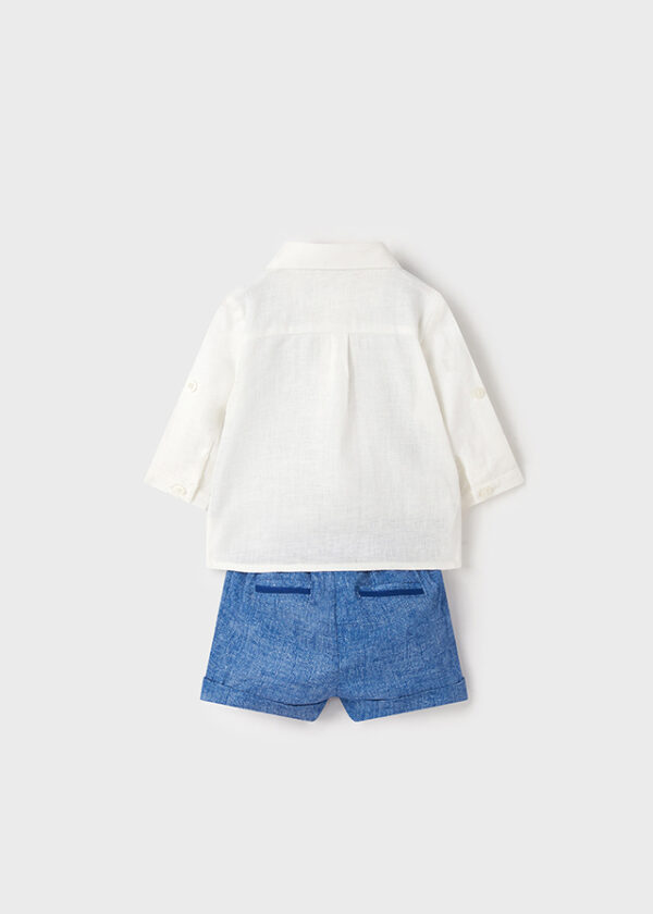Set pantaloni scurti si vesta nou-nascut baiat - imagine 2