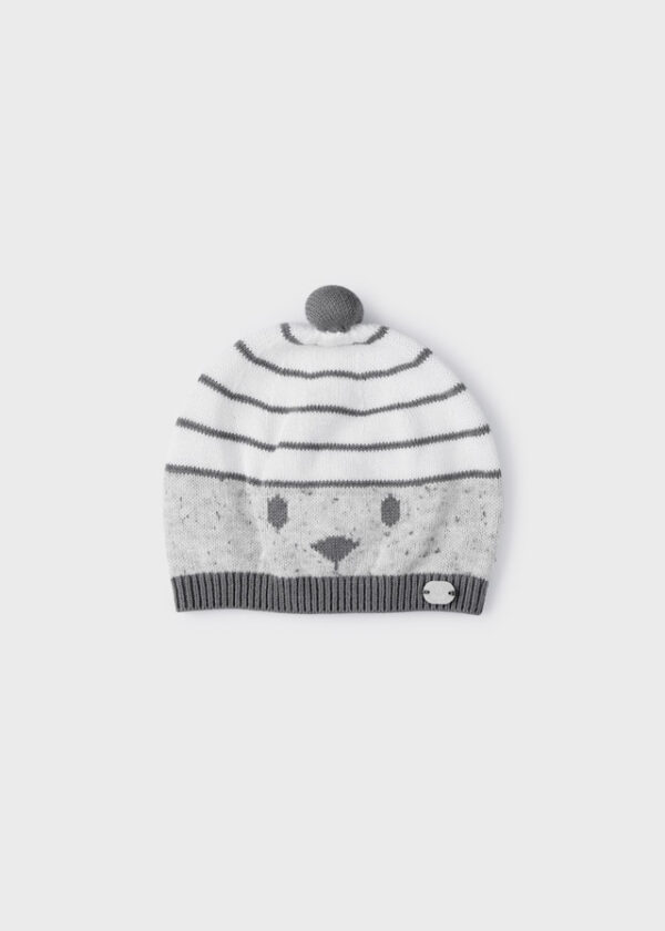 Caciula ECOFRIENDS tricot nou-nascut baiat