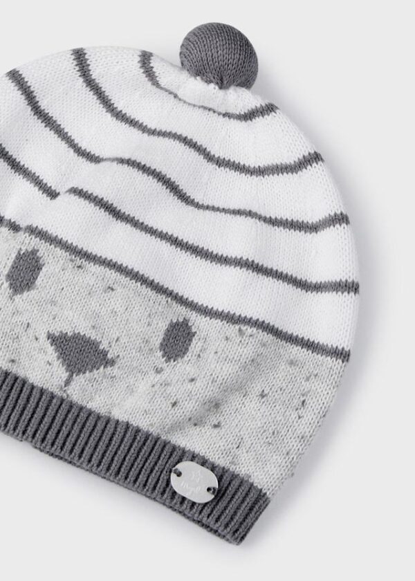 Caciula ECOFRIENDS tricot nou-nascut baiat - imagine 2