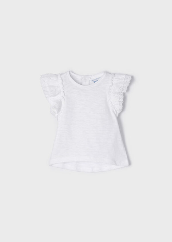 Tricou maneca volanas bebe fetita