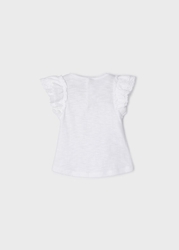 Tricou maneca volanas bebe fetita - imagine 2