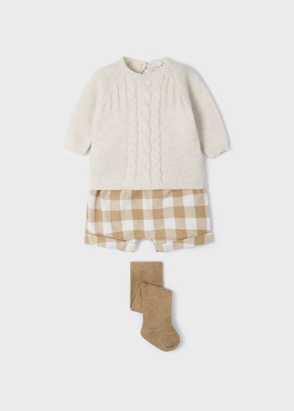Set pantaloni scurti si dresuri pentru nou-nascut - imagine 2