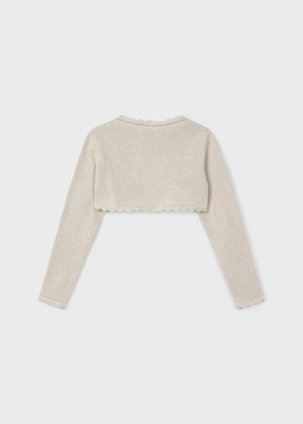 Bolero tricot din bumbac sustenabil pentru fetita - imagine 3