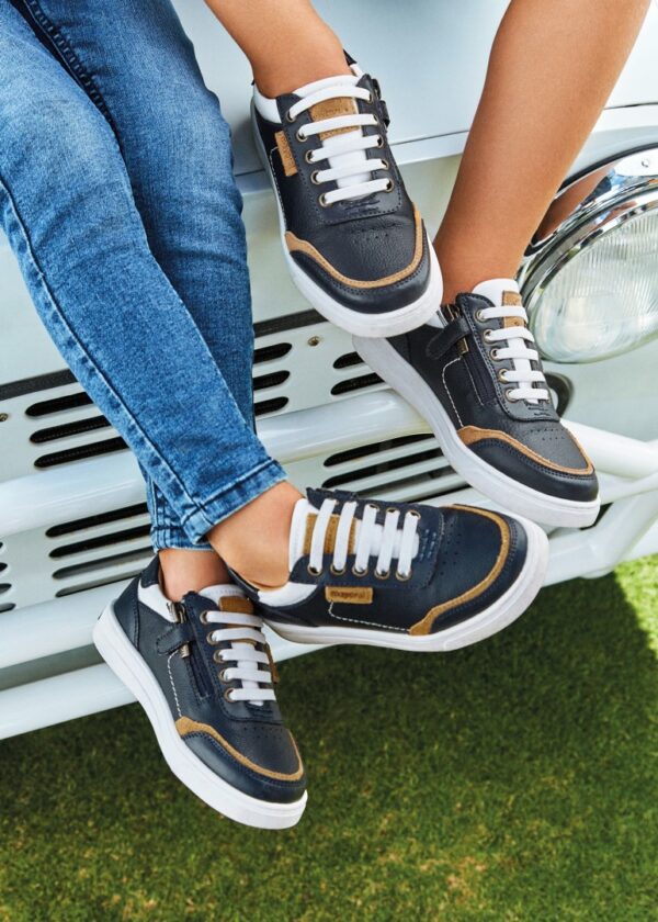 Pantofi sport cu fermoar lateral pentru baiat - imagine 2