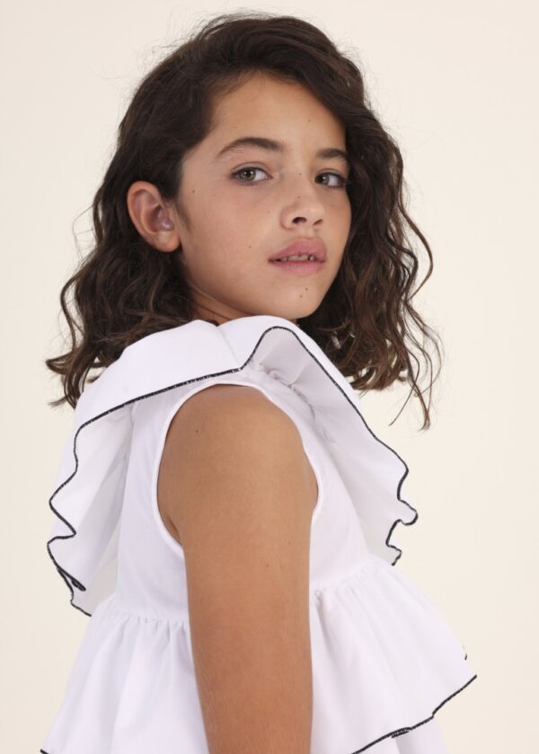 Bluza asimetrica cu volanas - imagine 2