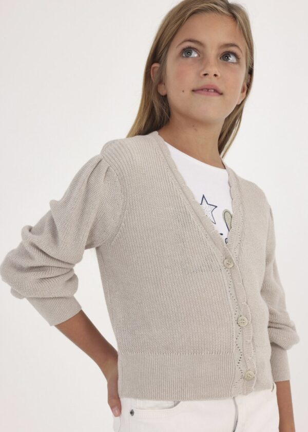 Cardigan tricot cu maneca bufanta - imagine 2