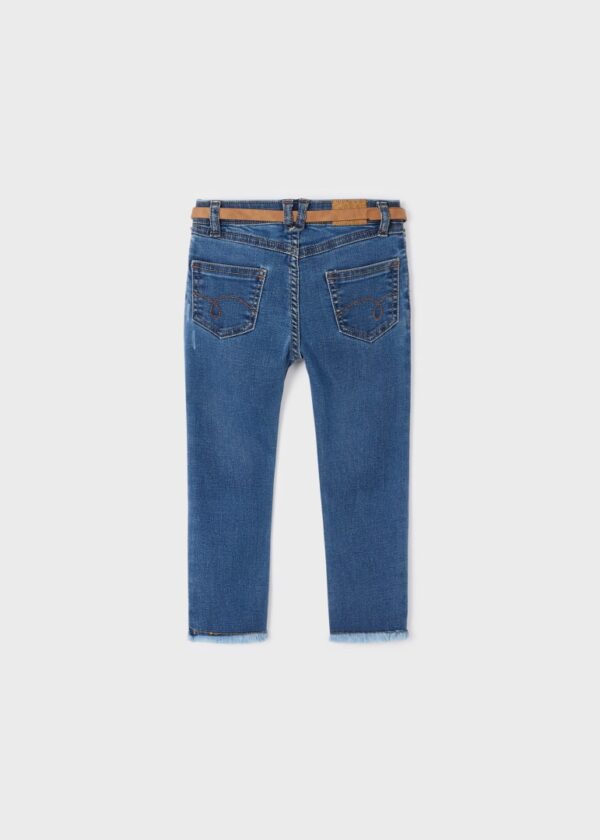 Pantaloni lungi din denim skinny curea - imagine 3