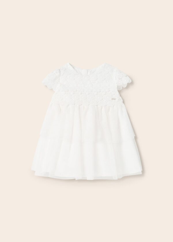 Rochie combinata ghipura si tul