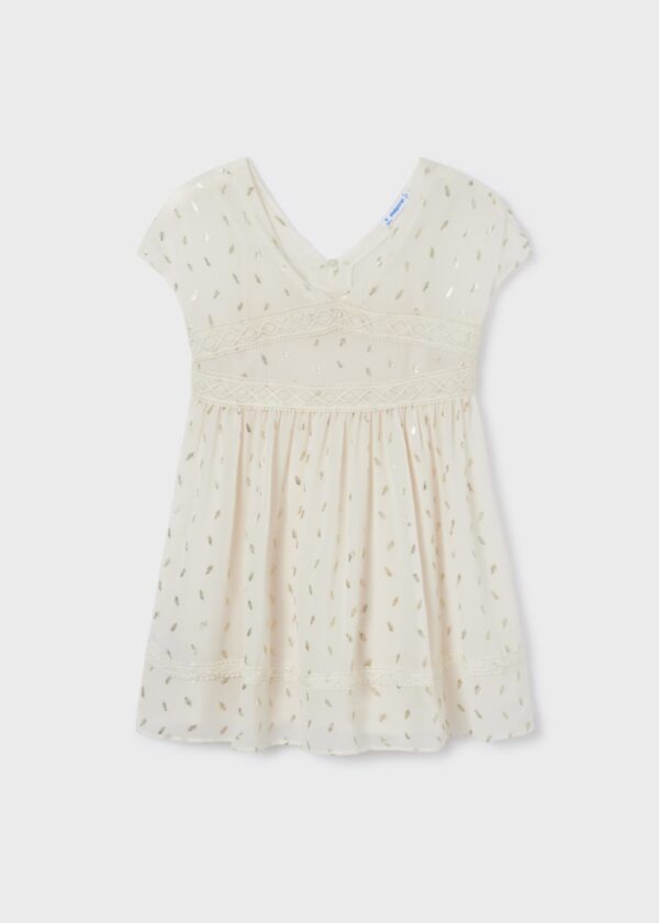 Rochie cu motiv imprimat metalizat - imagine 2