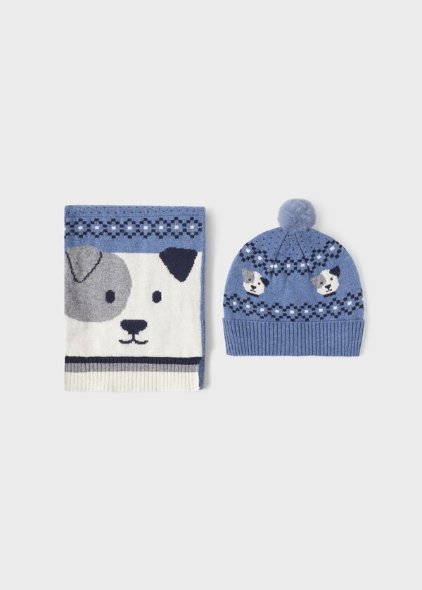 Set caciula si fular tricot bebe - imagine 4