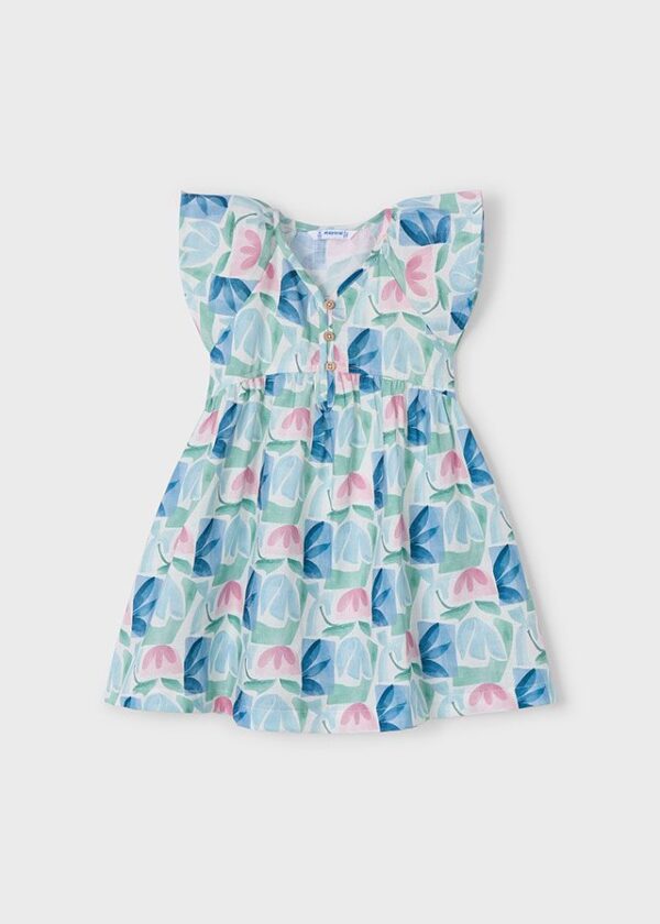 Rochie imprimeu flori fetita - imagine 4