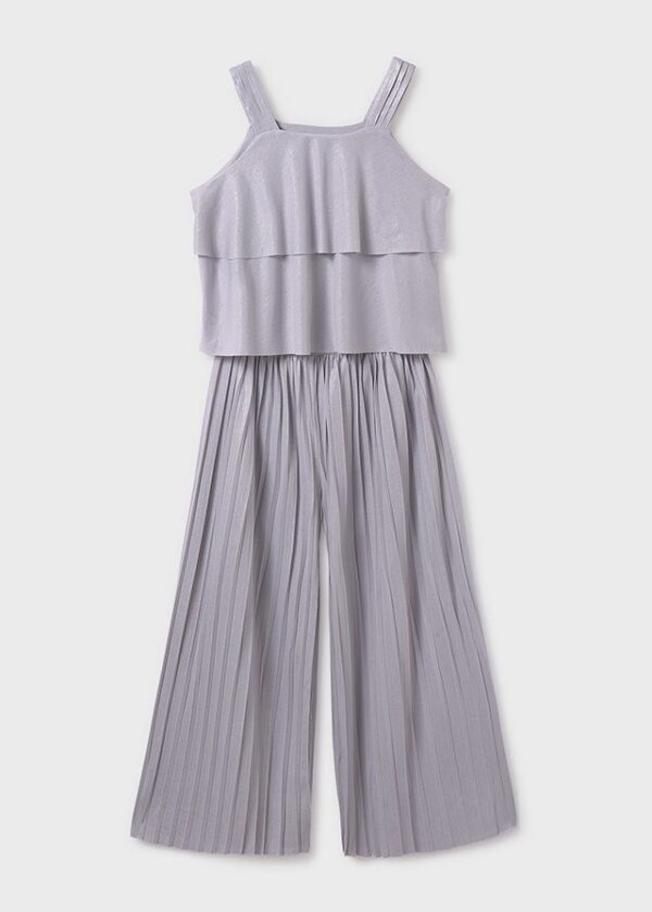 Set pantaloni lungi si top plisat fata - imagine 3
