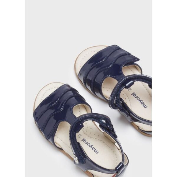 Sandale bleumarin efect lacuit - imagine 2