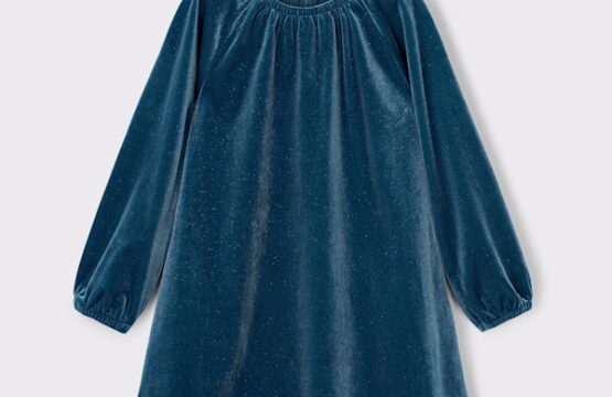 Rochie catifea sclipici fetita