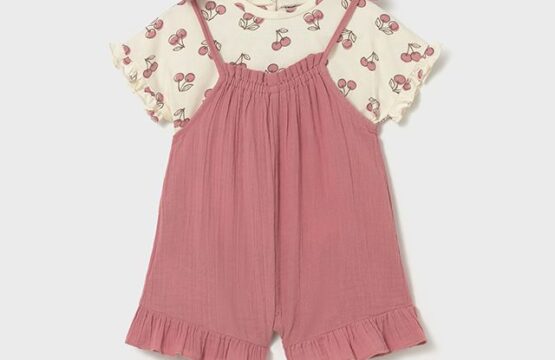 Set salopeta cu impriemu bebe