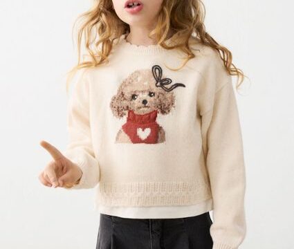 Pulover intarsia fetita