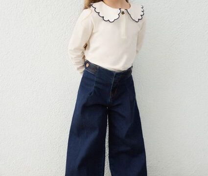 Blugi wide leg fetita