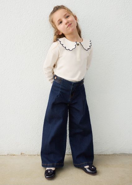 Blugi wide leg fetita