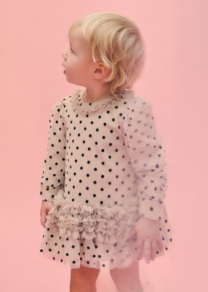 Rochie Din Tul Cu Buline Fetita