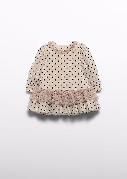 Rochie Din Tul Cu Buline Fetita - imagine 2
