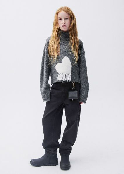 Pantaloni barrel fit fata
