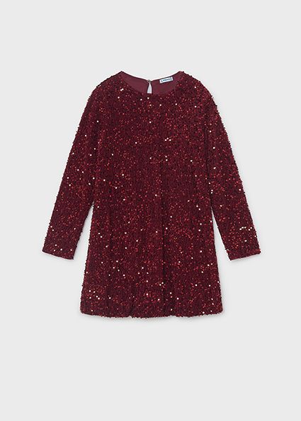 Rochie din catifea cu paiete fata