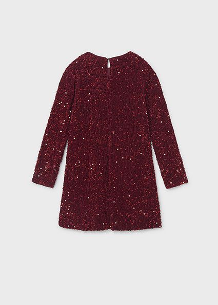 Rochie din catifea cu paiete fata - imagine 2