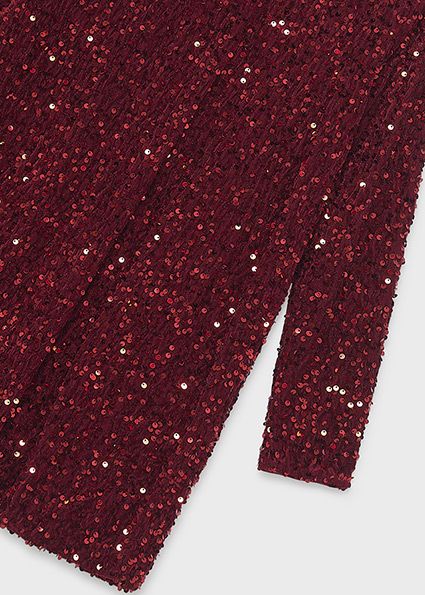 Rochie din catifea cu paiete fata - imagine 3